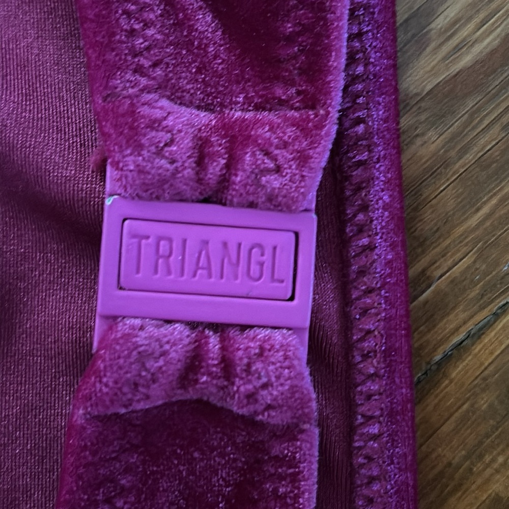 TRIANGL VELOUR BIKINI TOP - Picture 5 of 5